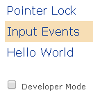 Select developer mode